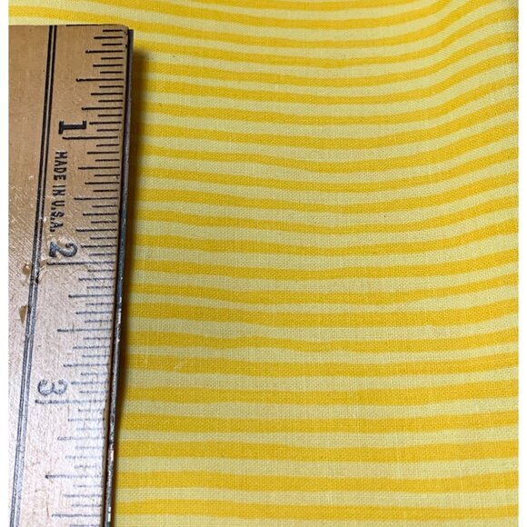 Yellow & Yellow Striped Cotton Fabric 1/2 yards Crafts Sewing Projects - Picture 2 of 4